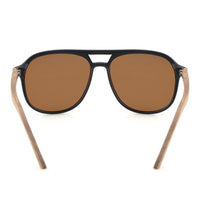 retro aviator sunglasses with brown lens
